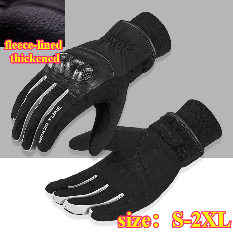 Touch Screen Gloves - Winter Warm Motorcycle Gloves Waterproof Full