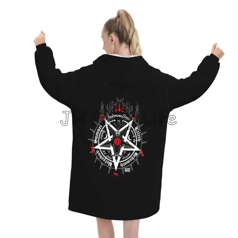 Black Satan Skull Dead Head My - Sherpa Hoodie Fleece 리뷰 및 가격