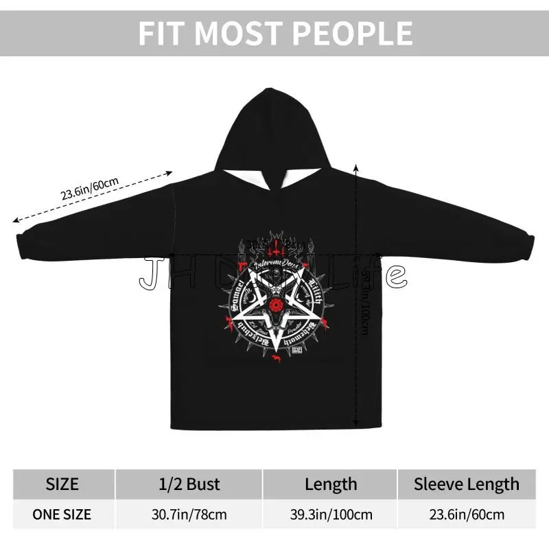 Black Satan Skull Dead Head My - Sherpa Hoodie Fleece 리뷰 및 가격