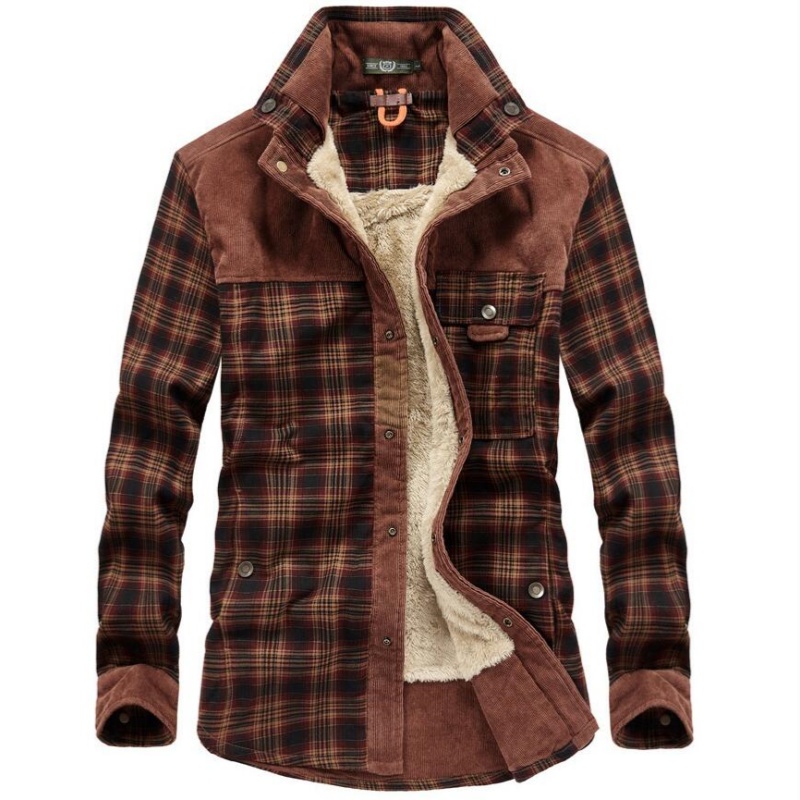 Men's Jackets Winter Windproof - Flannel Shirt Lined 리뷰 및 가격