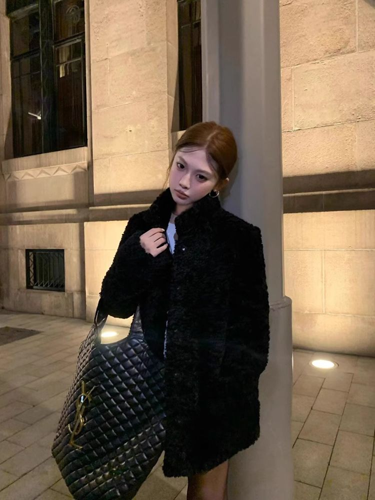 Lamb Wool Jacket Coat Woman Wa - Wool Coat Peacoat 리뷰 및 가격