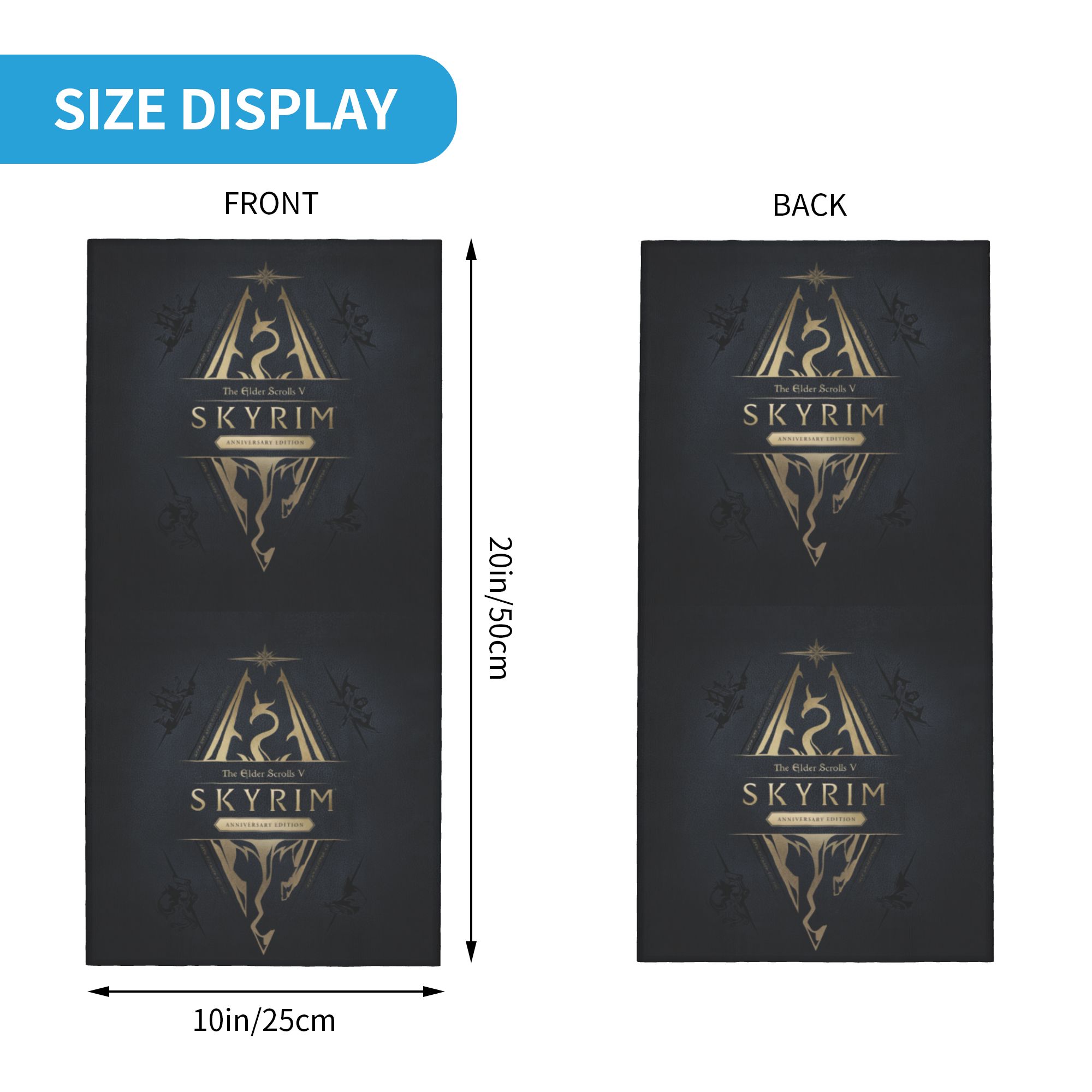 Custom Skyrim Logo Bandana Win - Neck Gaiter Fleece 리뷰 및 가격