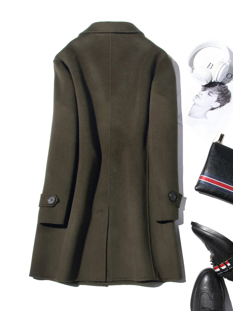 AYUNSUE 100% Wool Coat Men Aut - Wool Coat Peacoat 리뷰 및 가격