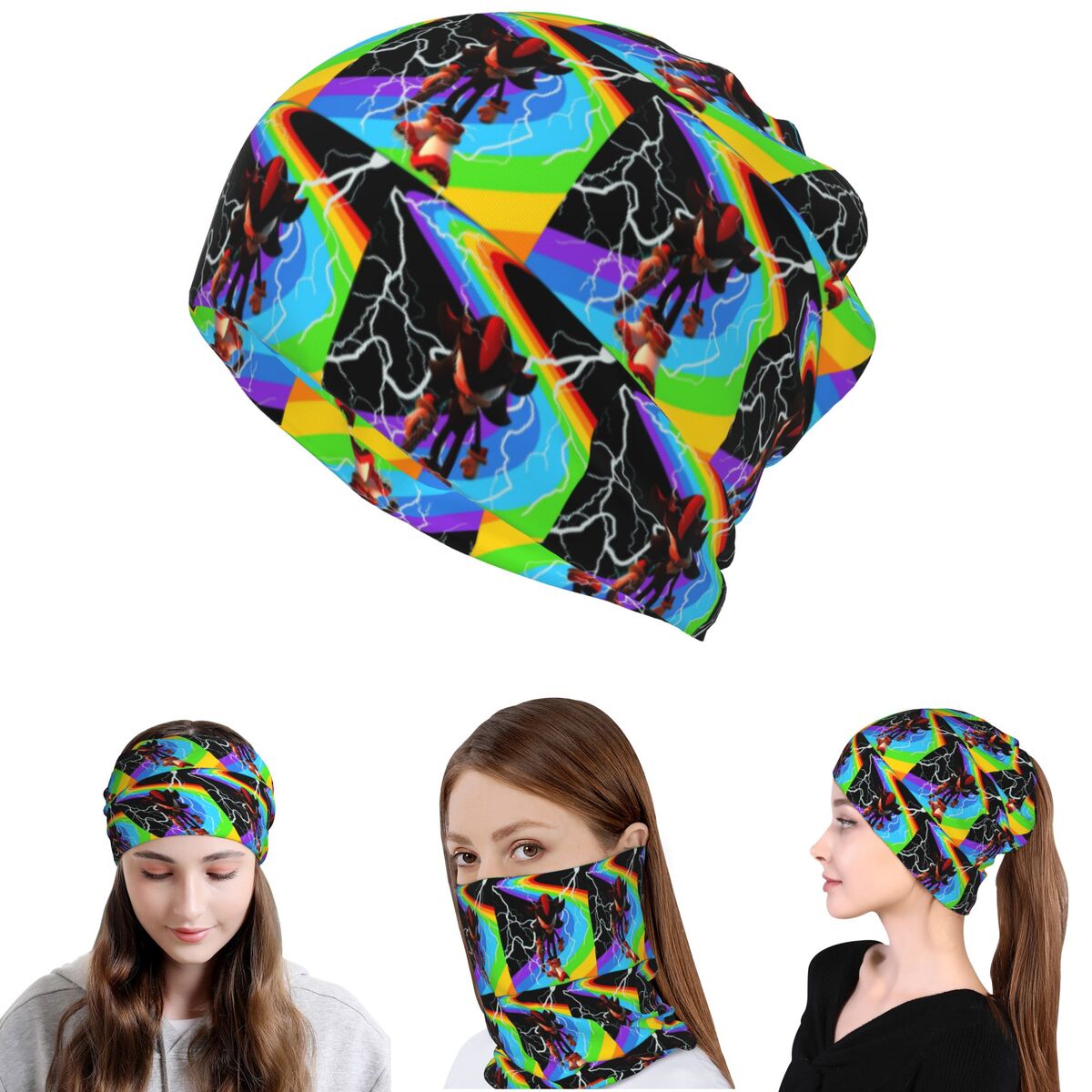Shadow The Hedgehog Bandana Ne - Knit Beanie Hat Warm 리뷰 및 가격