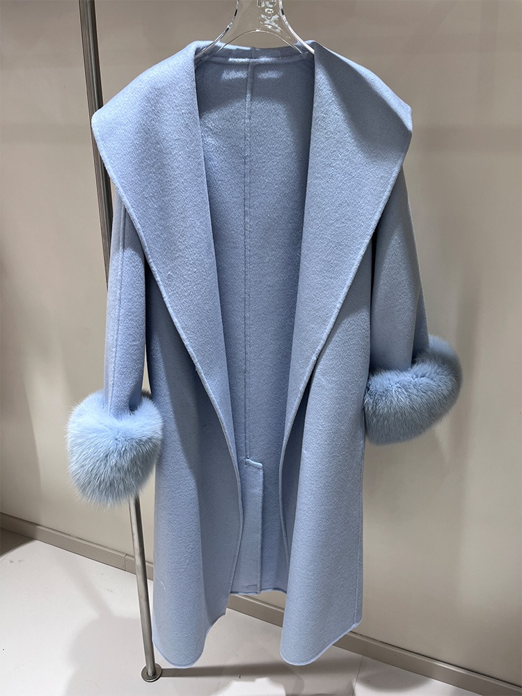 2025 New Wool Coat With Real F - Wool Coat Peacoat 리뷰 및 가격