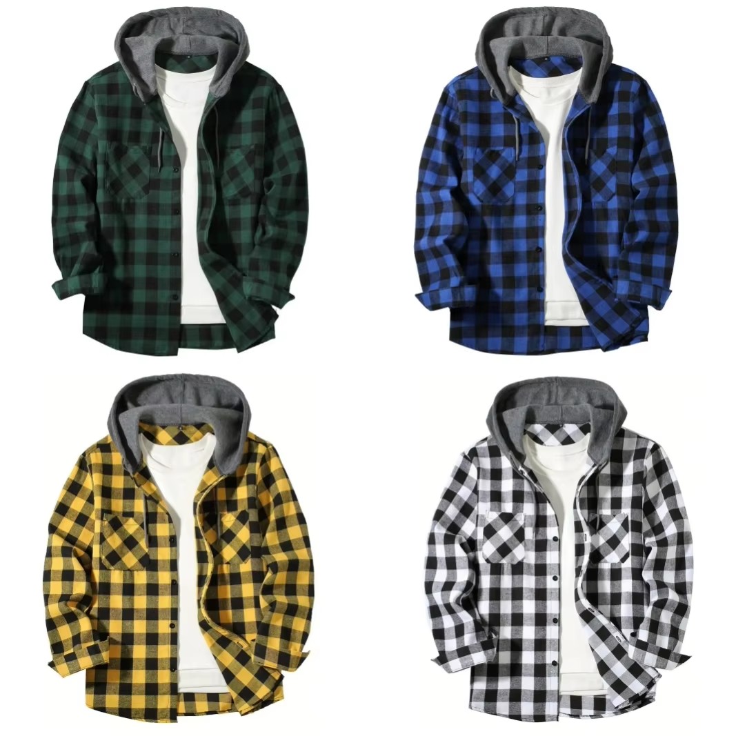 Men's Business Spring And Autu - Flannel Shirt Lined 리뷰 및 가격