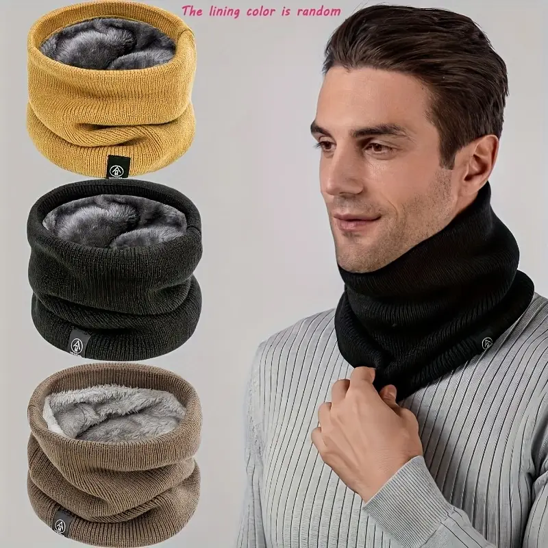 Warm Knitted Scarf Thickened P - Neck Gaiter Fleece 리뷰 및 가격