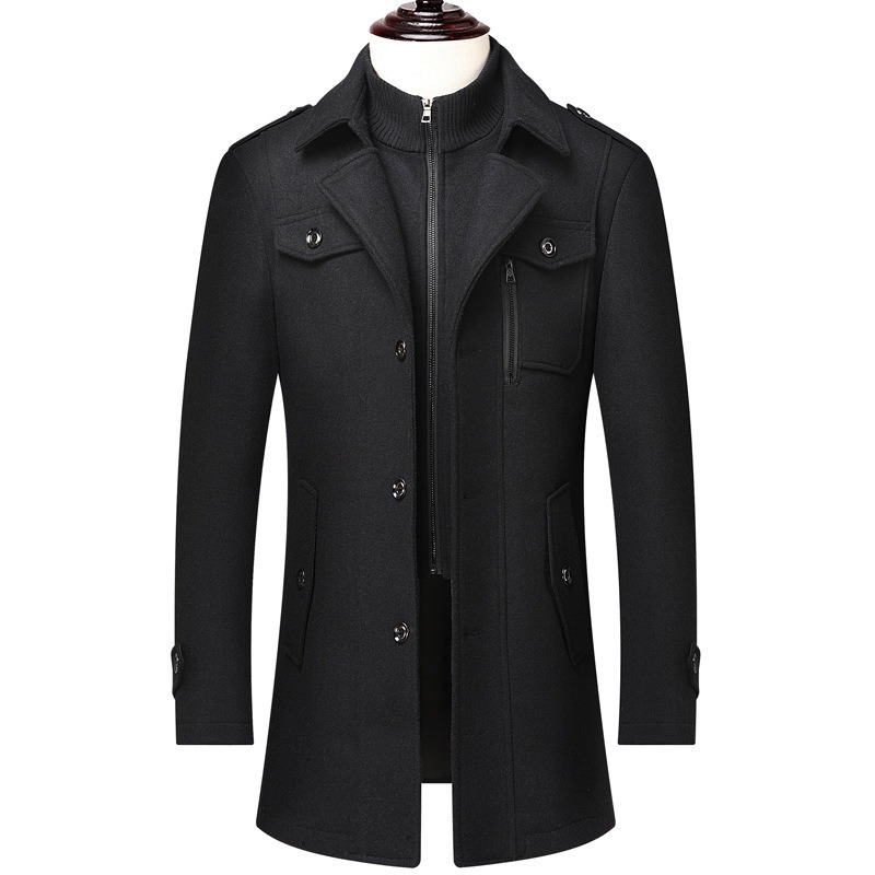 Men's Winter Wool Blend Coat D - Wool Coat Peacoat 리뷰 및 가격