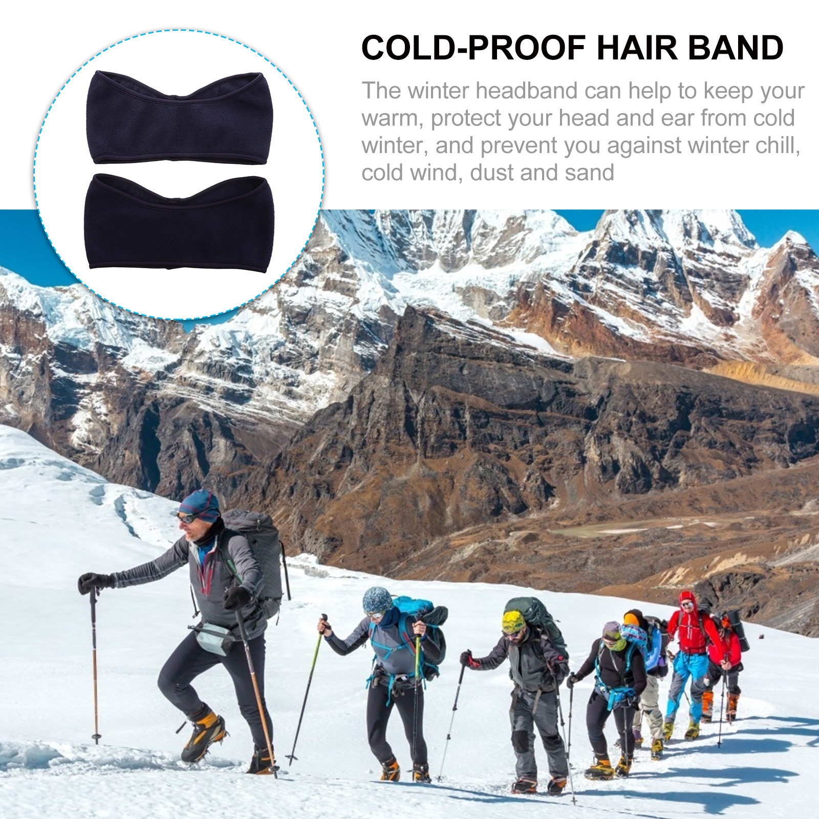 2Pcs Windproof Warm Headband P - Fleece Ear Warmer Band 리뷰 및 가격