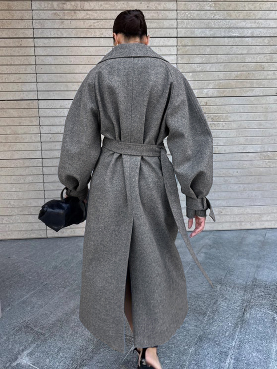 LUCYSHIHATTU Long Imitation wo - Wool Coat Peacoat 리뷰 및 가격