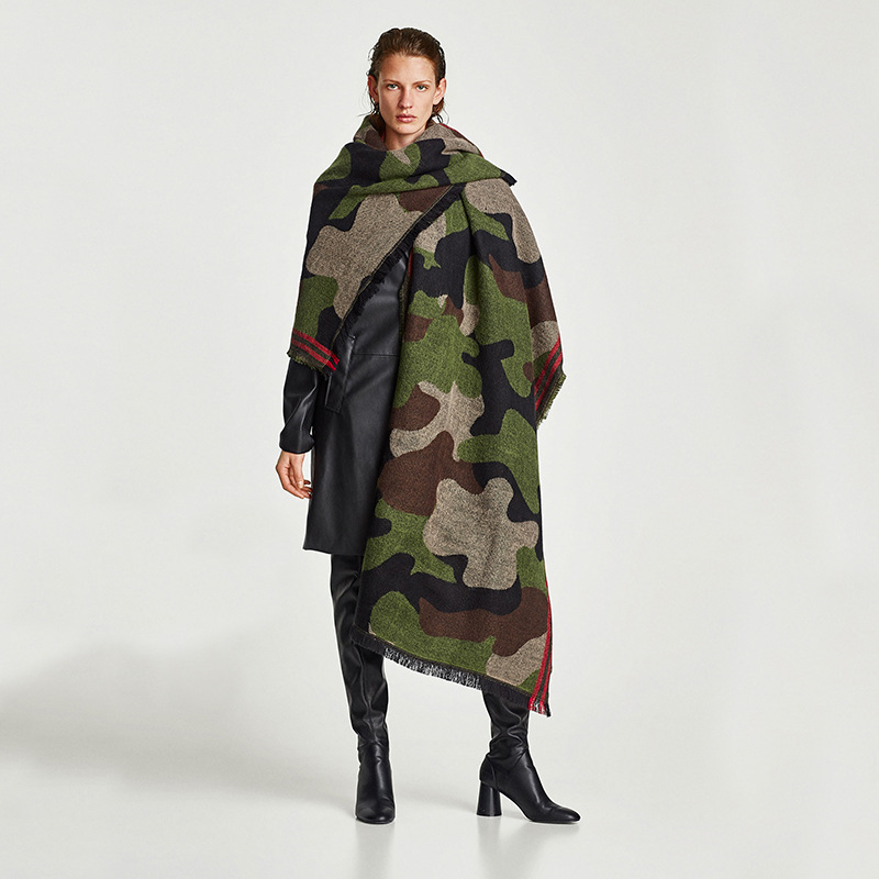 Camouflage Leopard Print Echar - Cashmere Pashmina Wrap 리뷰 및 가격