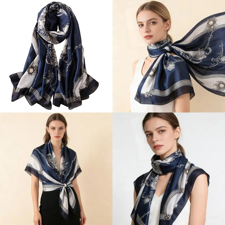 Silk Scarf Mulberry Silk Fashi - Shawl Wrap Winter 리뷰 및 가격