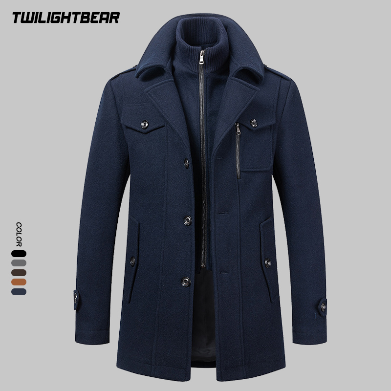 Winter Men's Wool Coat Oversiz - Wool Coat Peacoat 리뷰 및 가격