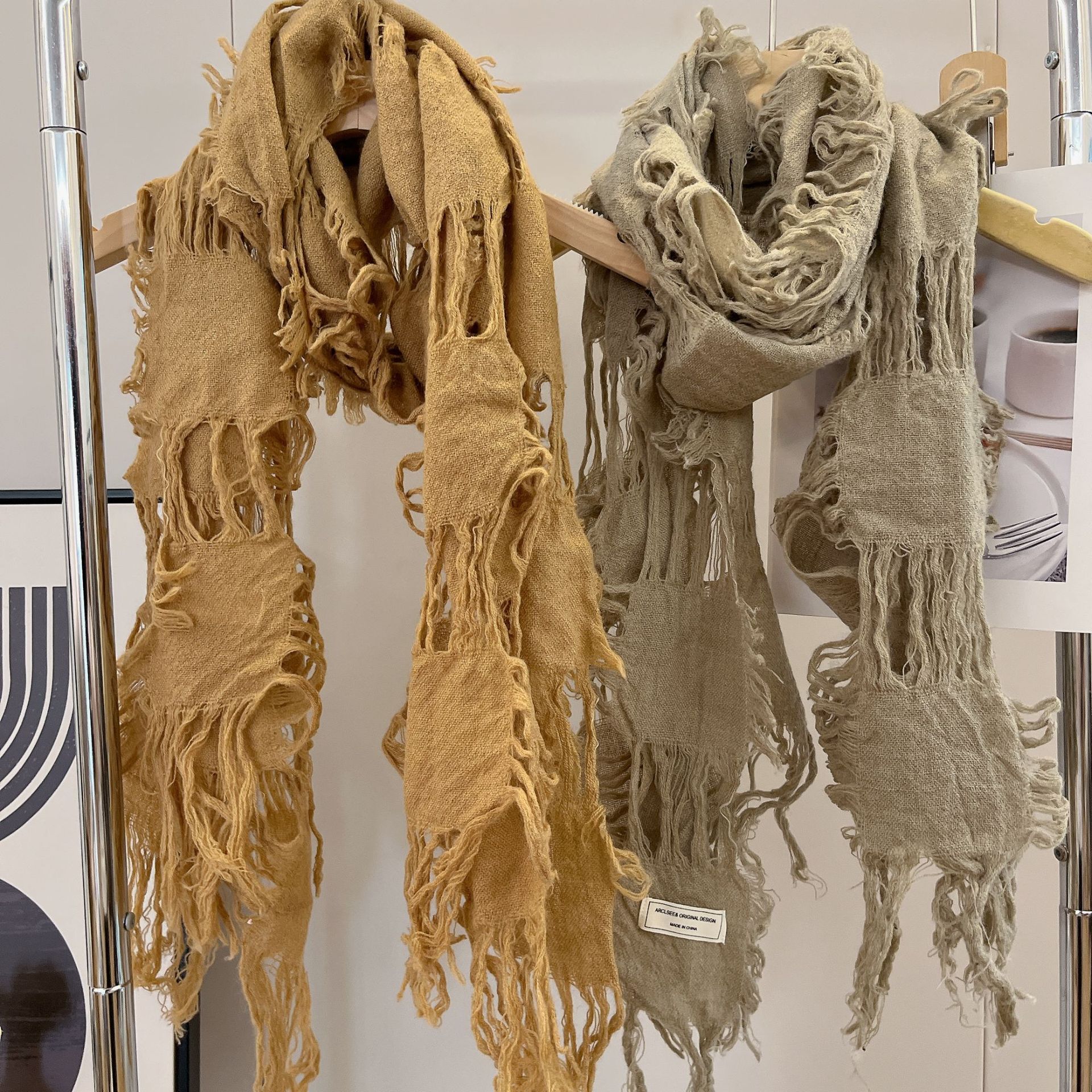 2025 New Fashion Ripped Hole T - Wool Scarf Men 리뷰 및 가격