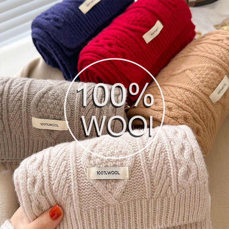 Luxury 100% Wool Scarf Women M - Shawl Wrap Winter 리뷰 및 가격