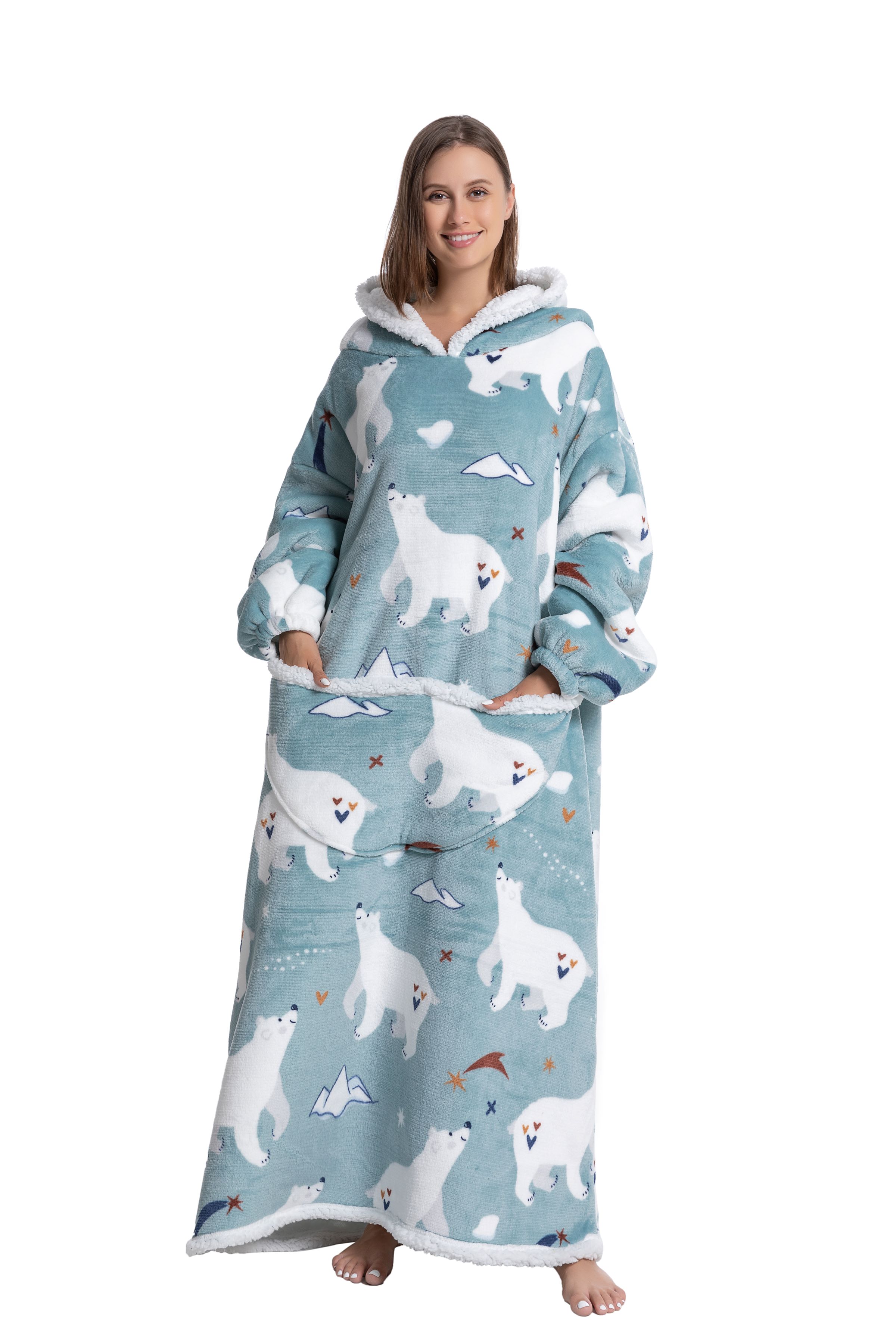 Oversized Wearable Blanket Coz - Sherpa Hoodie Fleece 리뷰 및 가격