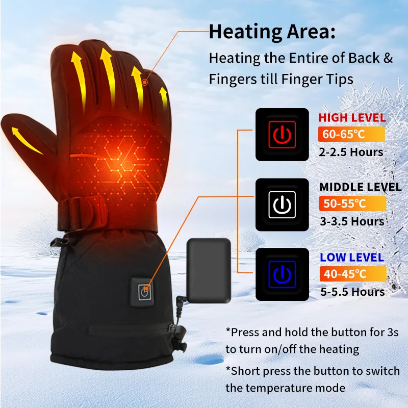 USB Rechargeable Heated Motorc - Touch Screen Gloves 리뷰 및 가격